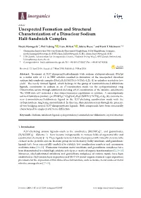 Unexpected Formation and Structural Characterization of a Dinuclear Sodium Half-Sandwich Complex