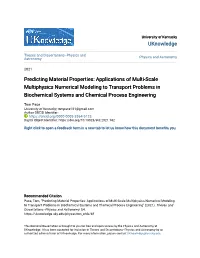 Applications of Multi-Scale Multiphysics Numerical Modeling to Transport Problems in Biochemical Systems and Chemical Process Engineering