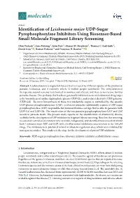 Identification of Leishmania Major UDP-Sugar Pyrophosphorylase