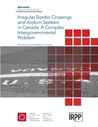 Irregular Border Crossings and Asylum Seekers in Canada: a Complex Intergovernmental Problem