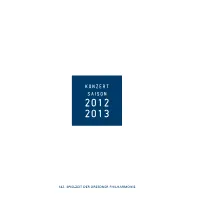 Konzert Saison 2012 2013