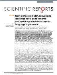 Next-Generation DNA Sequencing Identifies Novel Gene Variants And