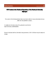 PDF Hosted at the Radboud Repository of the Radboud University Nijmegen