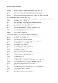 Suggested List of Composers