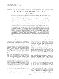 Adaptive Phenotypic Differentiation Across the Intertidal Gradient in the Alga Silvetia Compressa