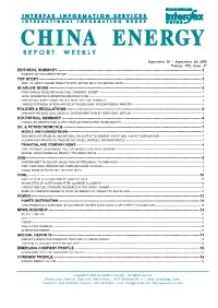 China Energy Weekly, Please Contact: Editor-Energy@Interfax.Cn