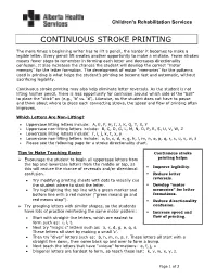 Continuous Stroke Printing