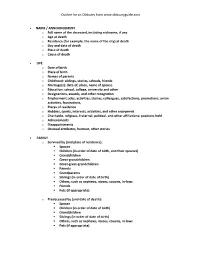 Outline for an Obituary from • NAME