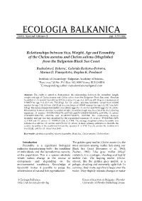Relationships Between Size, Weight, Age and Fecundity of the Chelon Auratus and Chelon Saliens (Mugilidae) from the Bulgarian Black Sea Coast