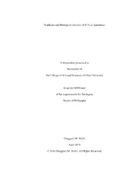 Synthesis and Biological Activity of N-Acyl Aziridines a Dissertation