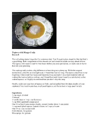 Tapioca with Mango Coulis Serves 8 This Refreshing Dessert Is Perfect For