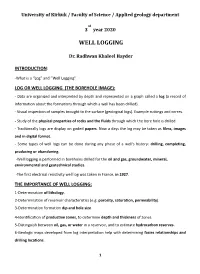 Well Logging