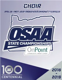 2019 OSAA Choir Program