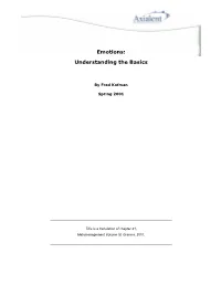 Emotions: Understanding the Basics
