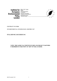 Environmental Integration and CAP