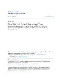 Extending Ohio's Pretermitted Heir Statute to Revocable Trusts Danielle J