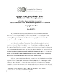 FINAL 07 24 2014 Statement for the Record On