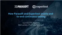 How Parasoft and Experitest Enable End-To-End Continuous Testing
