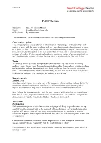 PL205 the Gaze Course Description Texts Requirements