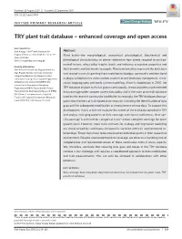 TRY Plant Trait Database – Enhanced Coverage and Open Access