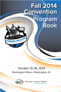 ACI 2014 Fall Convention Program Book