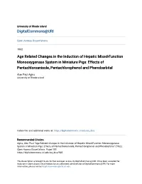Age Related Changes in the Induction of Hepatic Mixed-Function