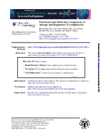 Anergic and Regulatory T Lymphocytes Functional and Molecular Comparison Of
