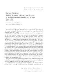 Darius Staliūnas, Making Russians. Meaning and Practice of Russification in Lithuania and Belarus After 1863