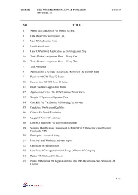 Dd/Dsd Cds Procedures Manual for Adm 21/04/17 Appendices