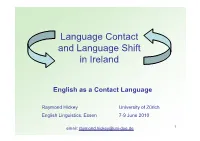 Language Contact and Language Shift in Ireland