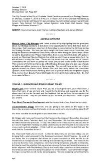 October 7, 2019 Strategy Session Minutes Book 148, Page 827