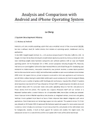 Analysis and Comparison with Android and Iphone Operating System