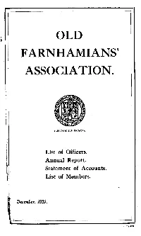 Dec 1925 OFA 1 St Report