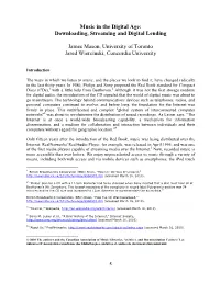 Downloading, Streaming and Digital Lending