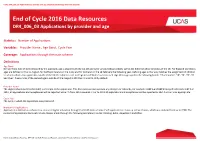End of Cycle 2016 Data Resources DR4 006 03 Applications by Provider and Age