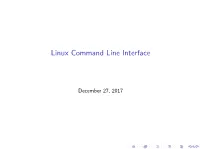 Linux Command Line Interface