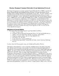 Criteria for Determining an Unusual Marine Mammal Morbidity/Mortality Event (Appendix 1), 4 Apply to the Current Sea Otter Situation