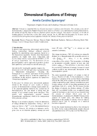 Dimensional Equations of Entropy Amelia Carolina Sparavigna1