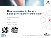 How to Surprise by Being a Linux Performance Know-It-All