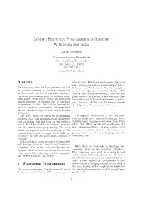 Modern Functional Programming and Actors with Scala and Akka
