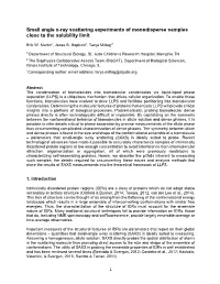 Small Angle X-Ray Scattering Experiments of Monodisperse Samples Close to the Solubility Limit
