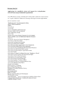 Special Consultative Status