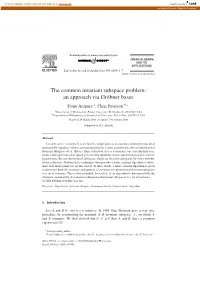 The Common Invariant Subspace Problem