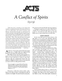 A Conflict of Spirits (I3:I-I3)