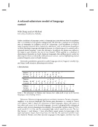 A Relaxed-Admixture Model of Language Contact