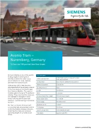 Avenio Nuremberg: Data Sheet EN