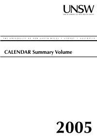 CALENDAR Summary Volume