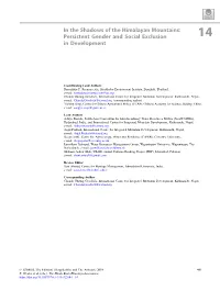 In the Shadows of the Himalayan Mountains: Persistent Gender and Social Exclusion 14 in Development