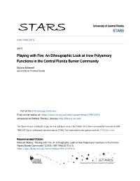 Playing with Fire: an Ethnographic Look at How Polyamory Functions in the Central Florida Burner Community