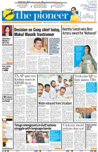 Decision on Cong Chief Today, Mukul Wasnik Frontrunner